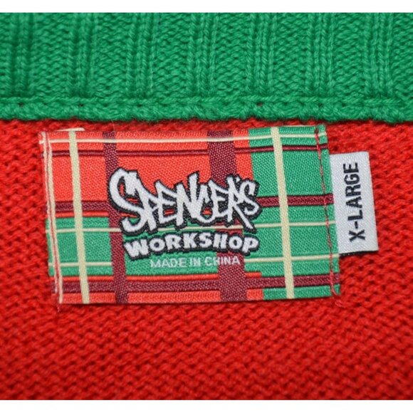 Spencer's Workshop Size XL Light Up Ugly Sweater Merry X-Mas Prick Cactus WORKS - Picture 11 of 13